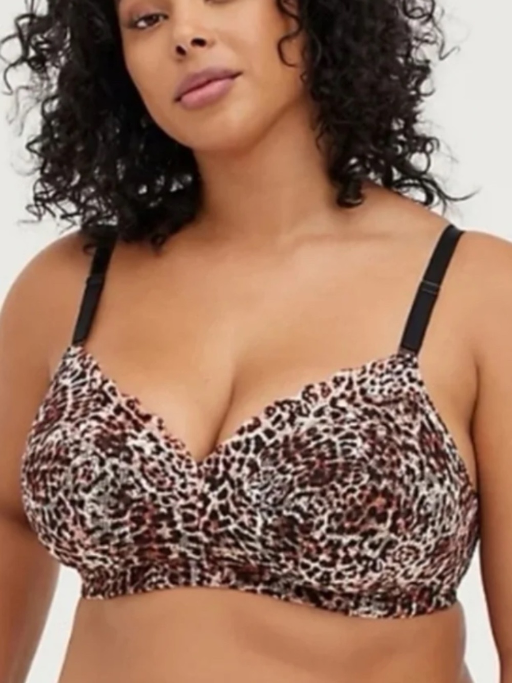 Torrid Curve Dream Wire Free Full Coverage Sz 42D Lace Animal Print